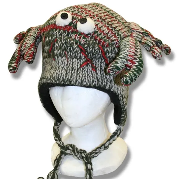 Animal Head Tuques for Kids. 100% Wool with fleece lining. Handmade in Nepal.