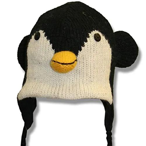 Animal Head Tuques for Kids. 100% Wool with fleece lining. Handmade in Nepal.