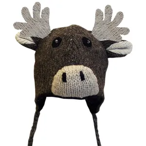 Animal Head Tuques for Kids. 100% Wool with fleece lining. Handmade in Nepal.