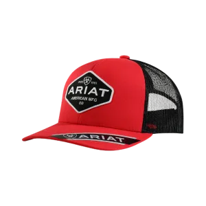 Ariat Men's Snap Back Logo Patch Red Cap