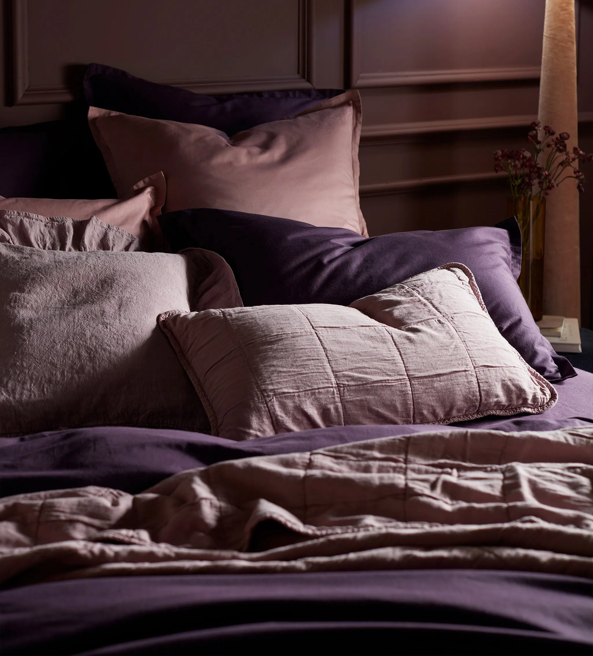 Aubergine Super Soft 100% Cotton Duvet Cover