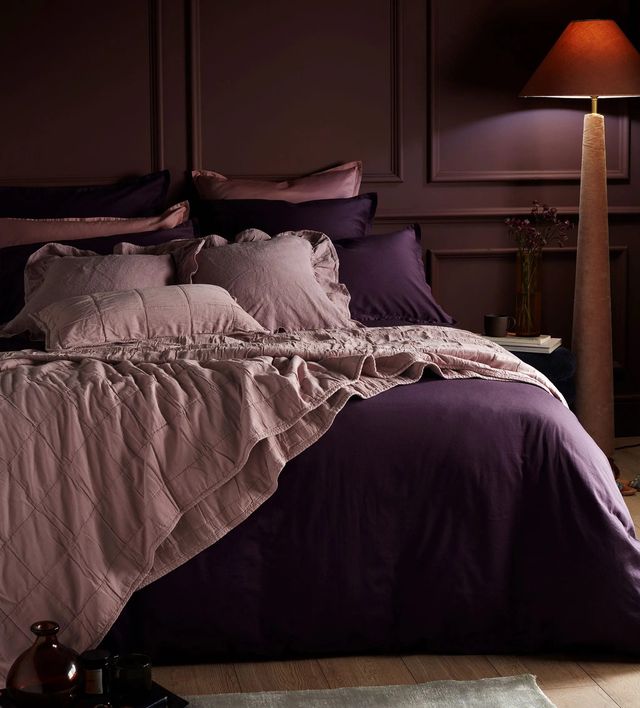 Aubergine Super Soft 100% Cotton Duvet Cover