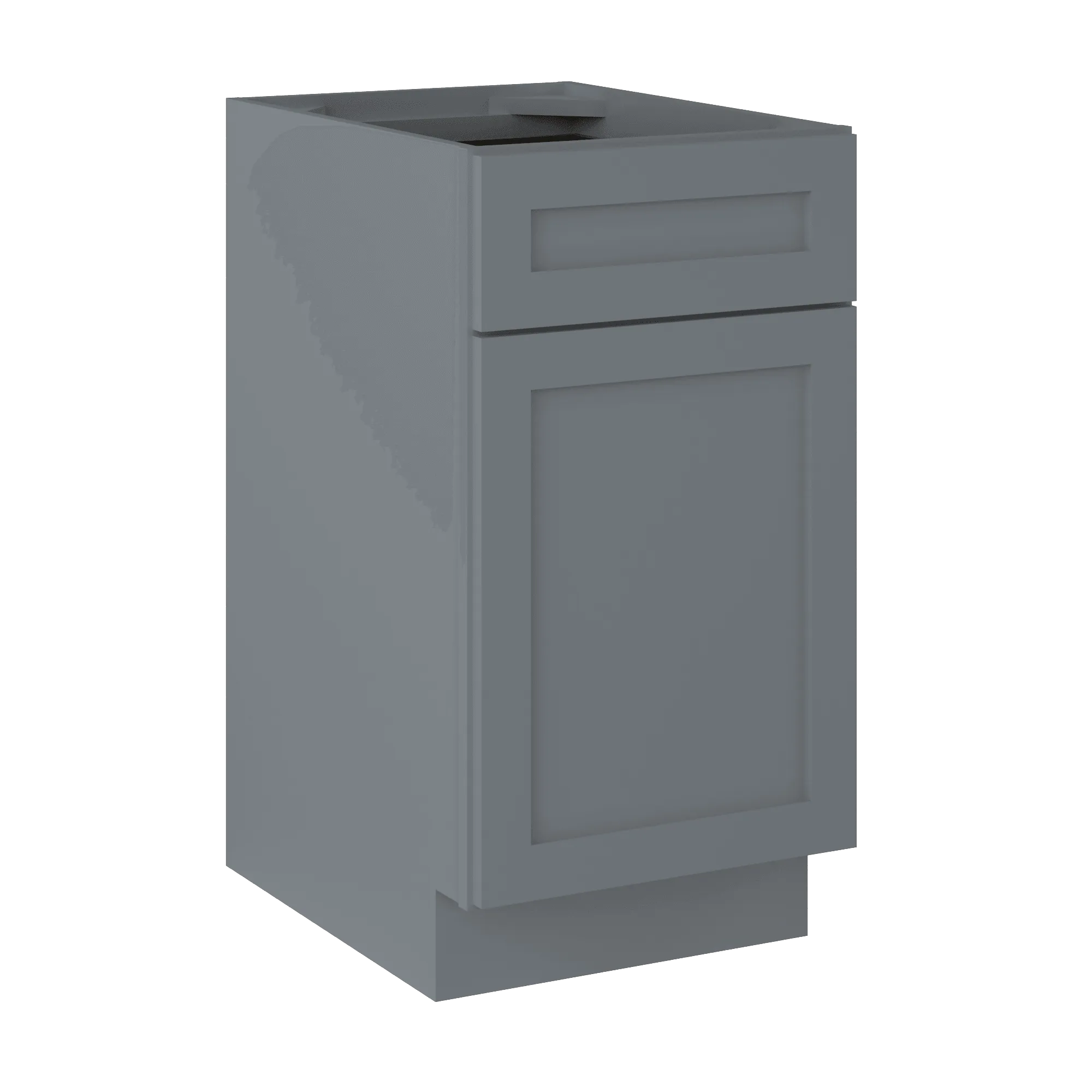 Base Kitchen Cabinet B18 Colonial Gray LessCare 18 in. width 34.5 in. height 24 in. depth