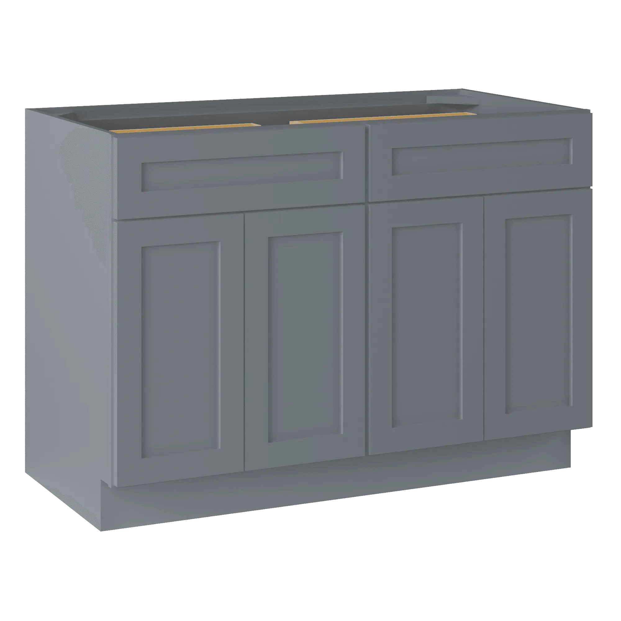 Base Kitchen Cabinet B48 Colonial Gray LessCare 48 in. width 34.5 in. height 24 in. depth