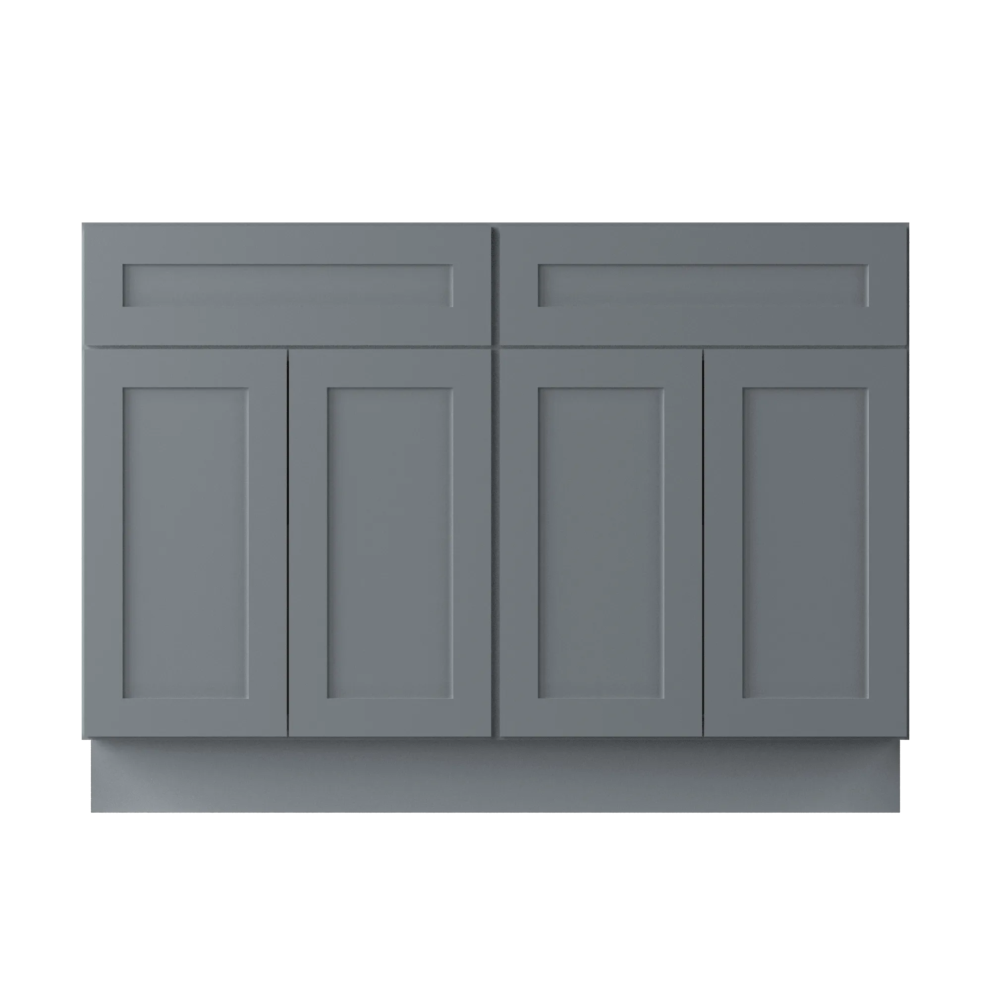 Base Kitchen Cabinet B48 Colonial Gray LessCare 48 in. width 34.5 in. height 24 in. depth