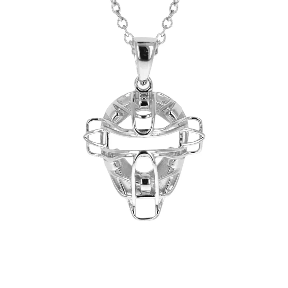 Baseball Catchers Mask Necklace | Stainless Steel