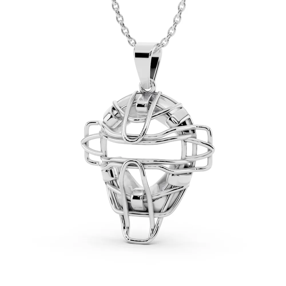 Baseball Catchers Mask Necklace | Stainless Steel