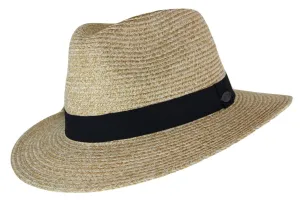 Before Dark Packable Unisex Fedora - Natural/Black