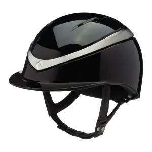 Charles Owen HALO- Riding Hat - Black/Platinum Gloss