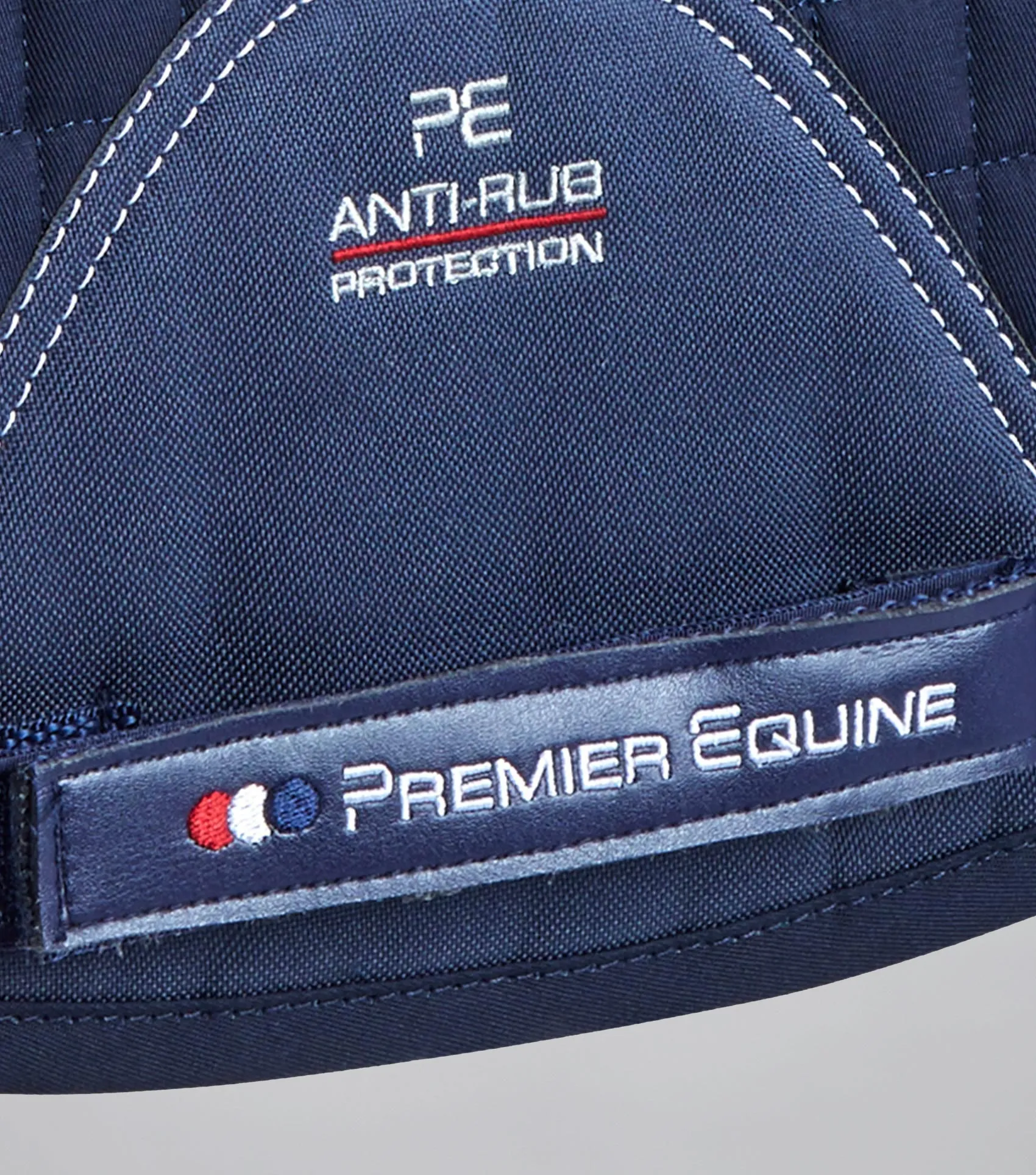 Close Contact Merino Wool European Saddle Pad - GP/Jump Square Navy/Natural Wool