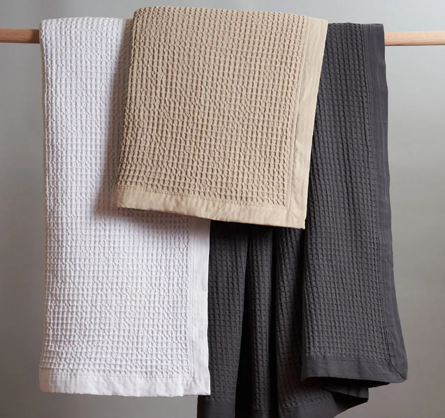 Cotton Waffle Blanket Range Linen