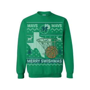 DALLAS MAVERICKS HARDWOOD CLASSIC UGLY HOLIDAY SWEATER