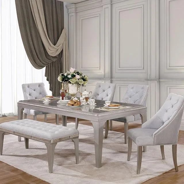 DIOCLES Silver/Gray Dining Table