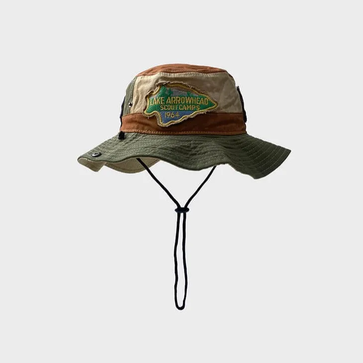 Embroidery Stickers Camp Cowboy Bucket Hat