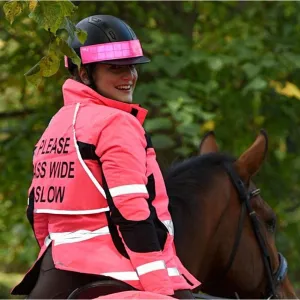 Equisafety Reflective Hi Viz Riding Hat Band - Pink