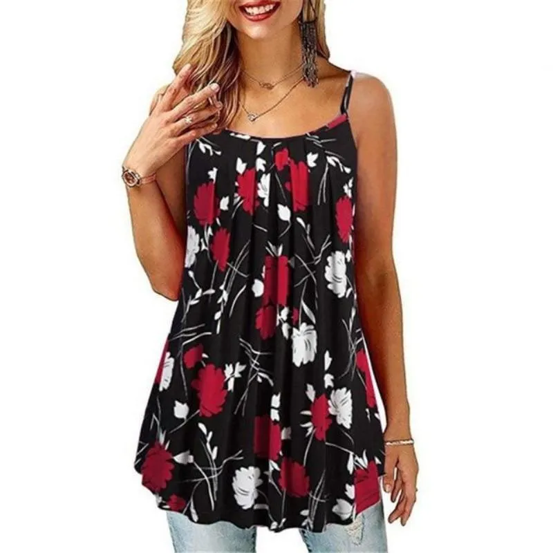 Floral Print Casual Loose Tank