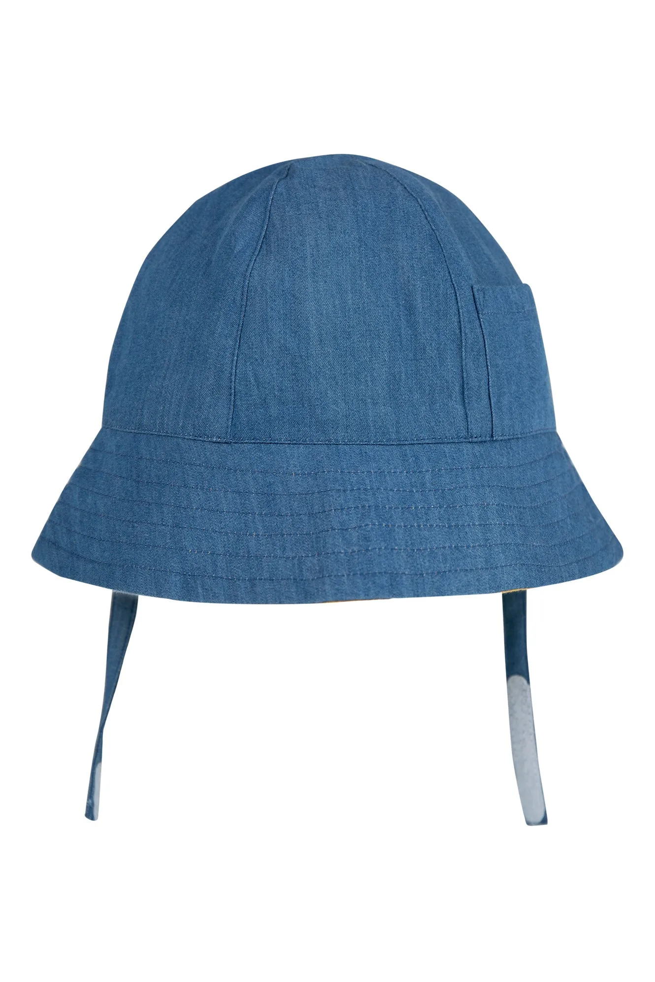 Frugi Helen Reversible Sun Hat Chambray Bumblebee