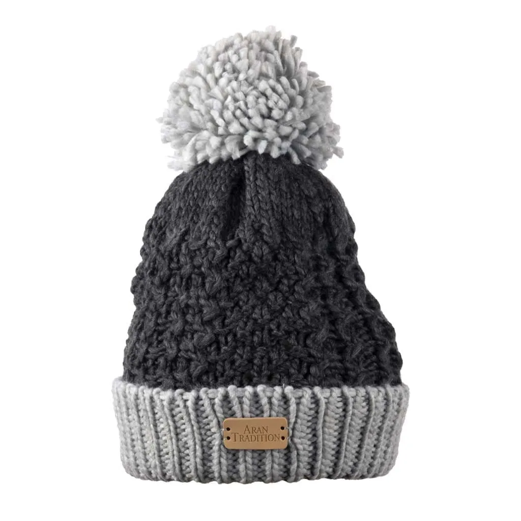 Honeycomb Cable Bobble Hat