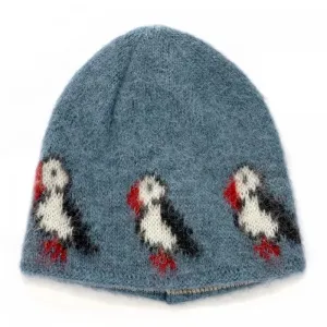 Kidka - Wool Hat - Blue Puffins