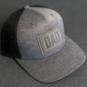 Leather Patch Performance Style Trucker Hat - Dad Stamp