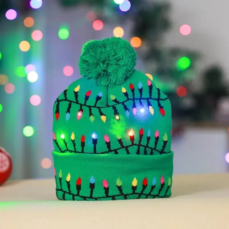 LED Knitted Christmas Hats