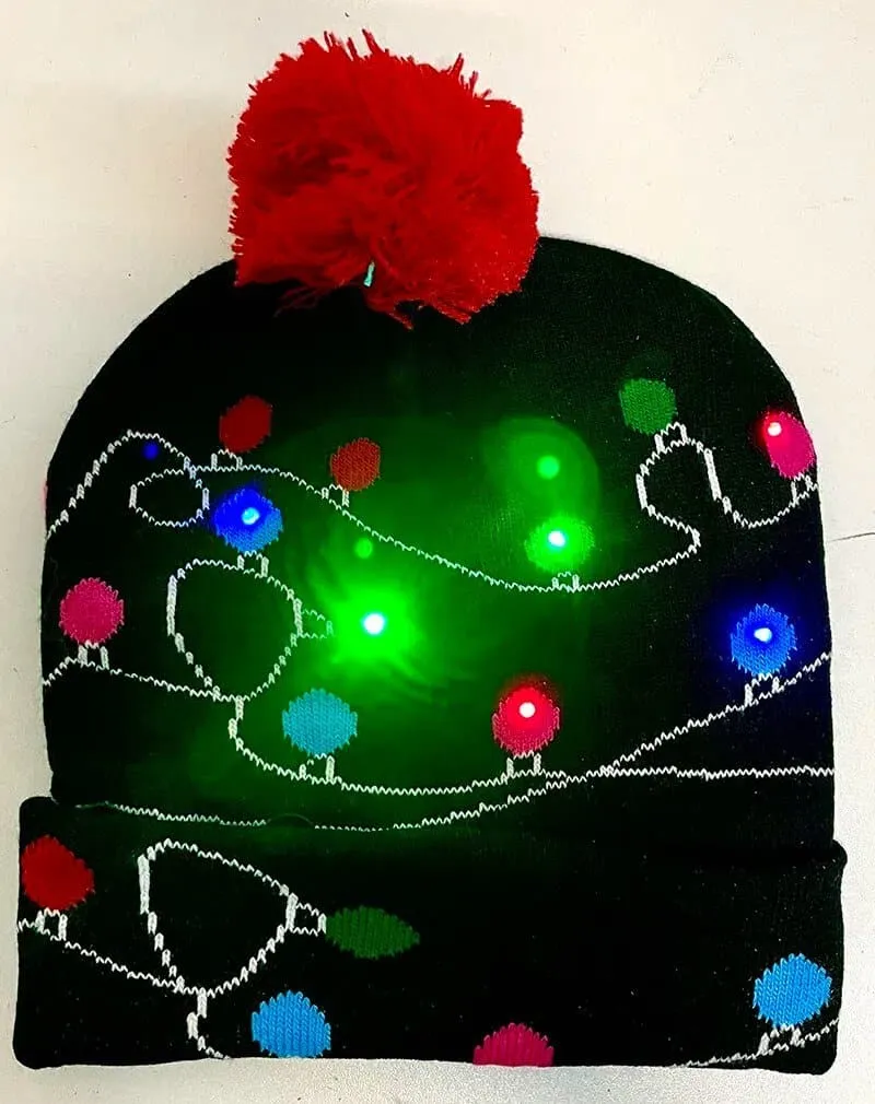 LED Knitted Christmas Hats