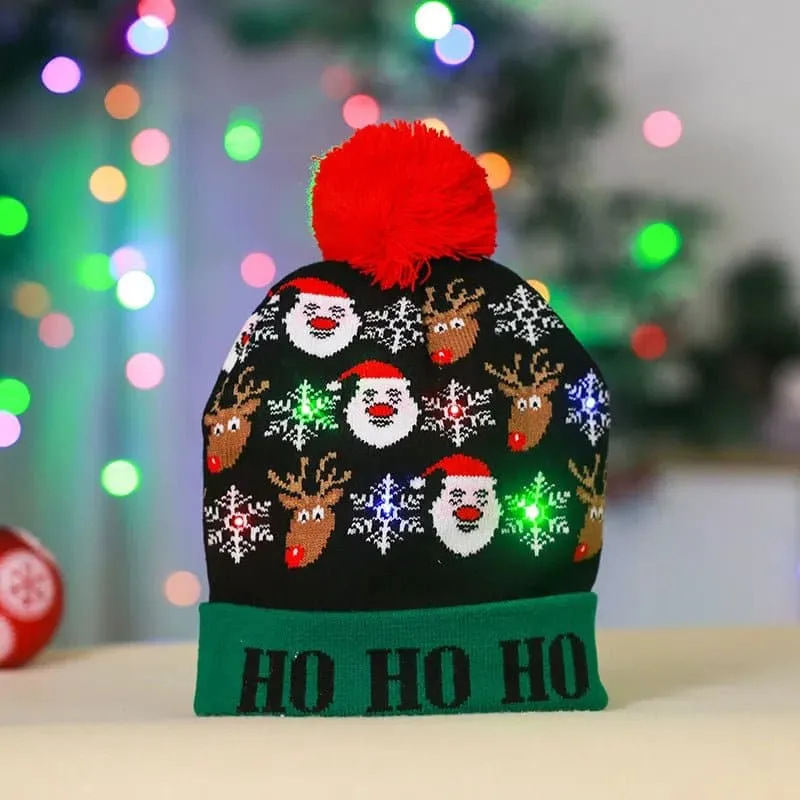 LED Knitted Christmas Hats