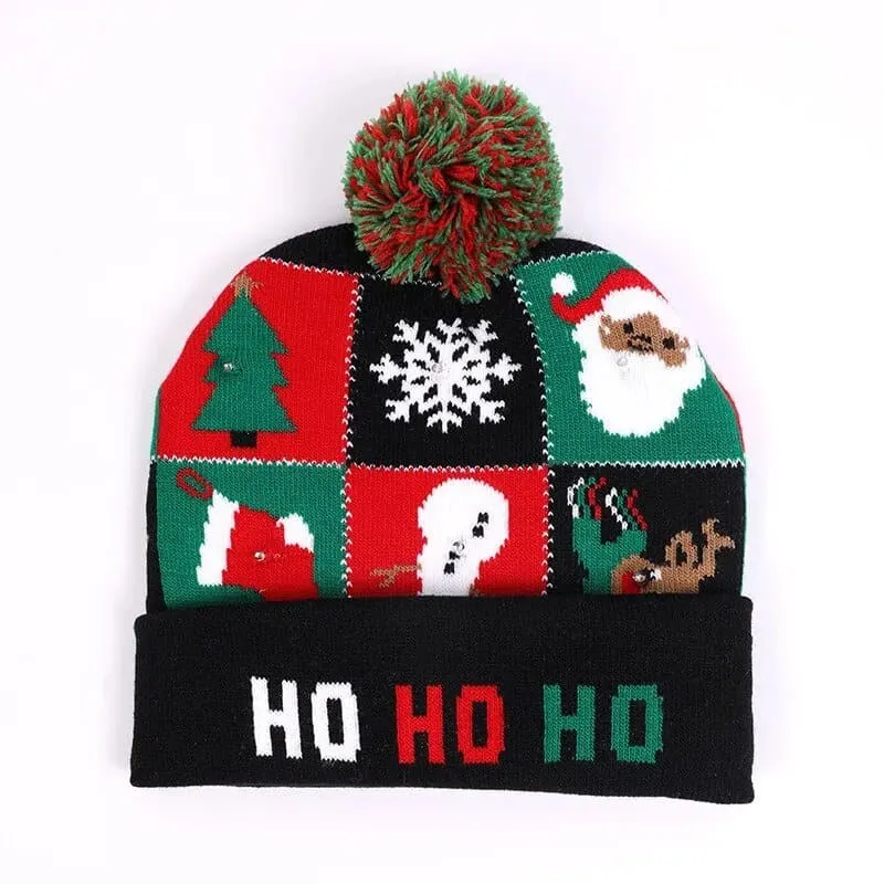 LED Knitted Christmas Hats