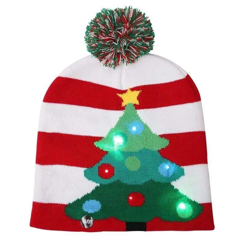 LED Knitted Christmas Hats