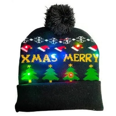 LED Knitted Christmas Hats