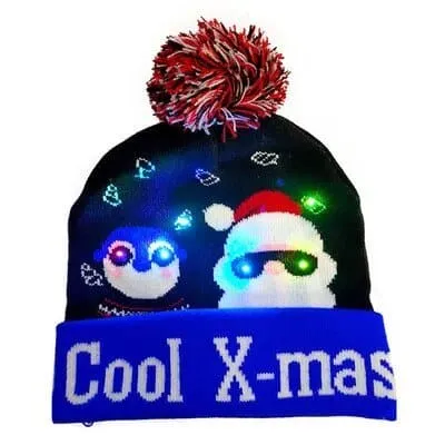 LED Knitted Christmas Hats