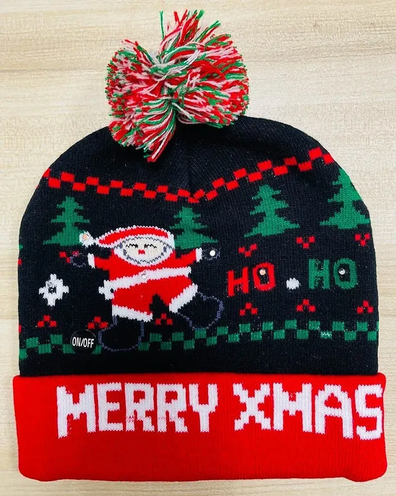 LED Knitted Christmas Hats