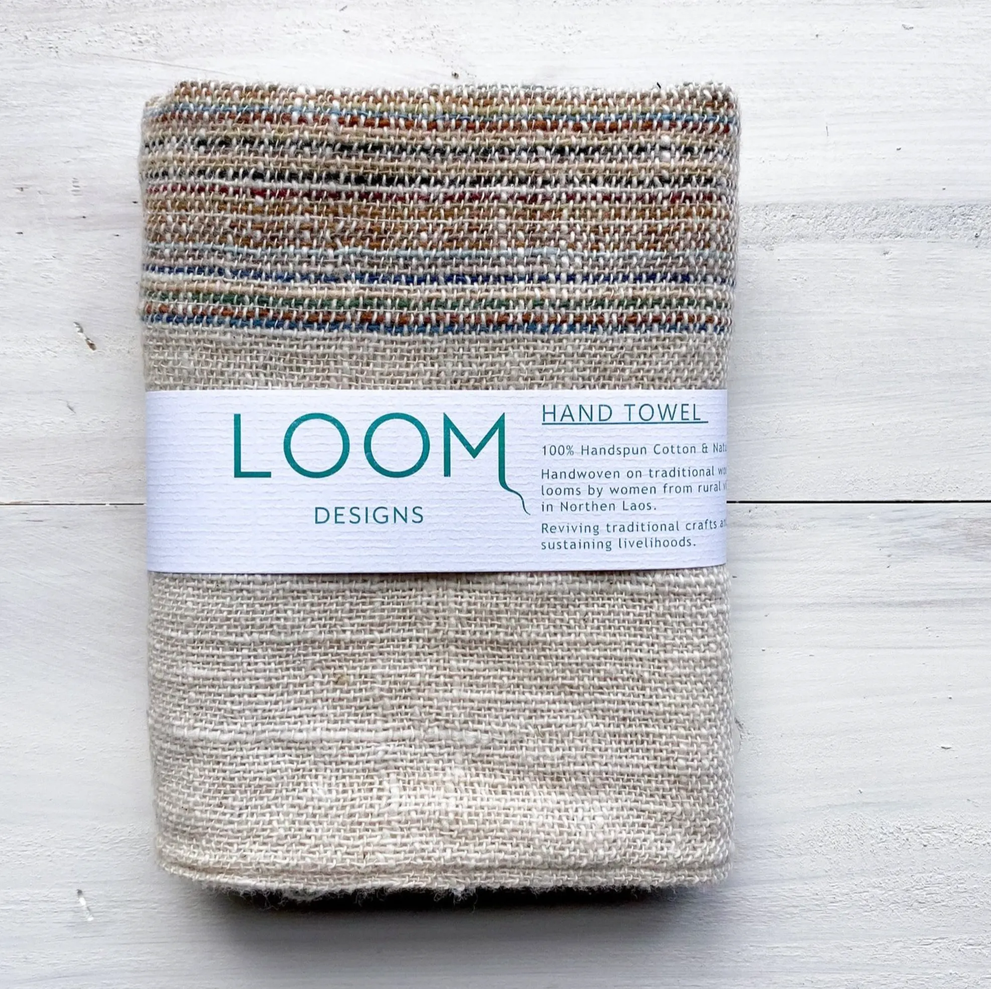 Loom Designs Natural Cotton Hand Towel