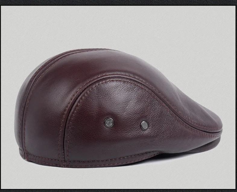 Middle-aged And Elderly Casual Leather Hats