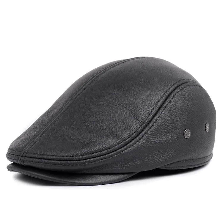 Middle-aged And Elderly Casual Leather Hats