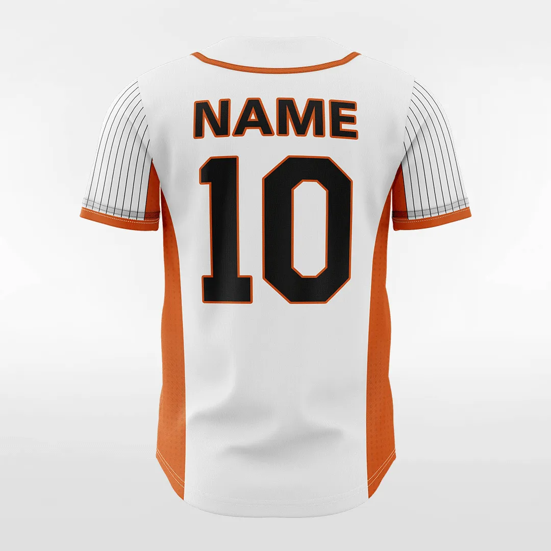 Orange Pie - Customized Men's Sublimated Button Down Baseball Jersey