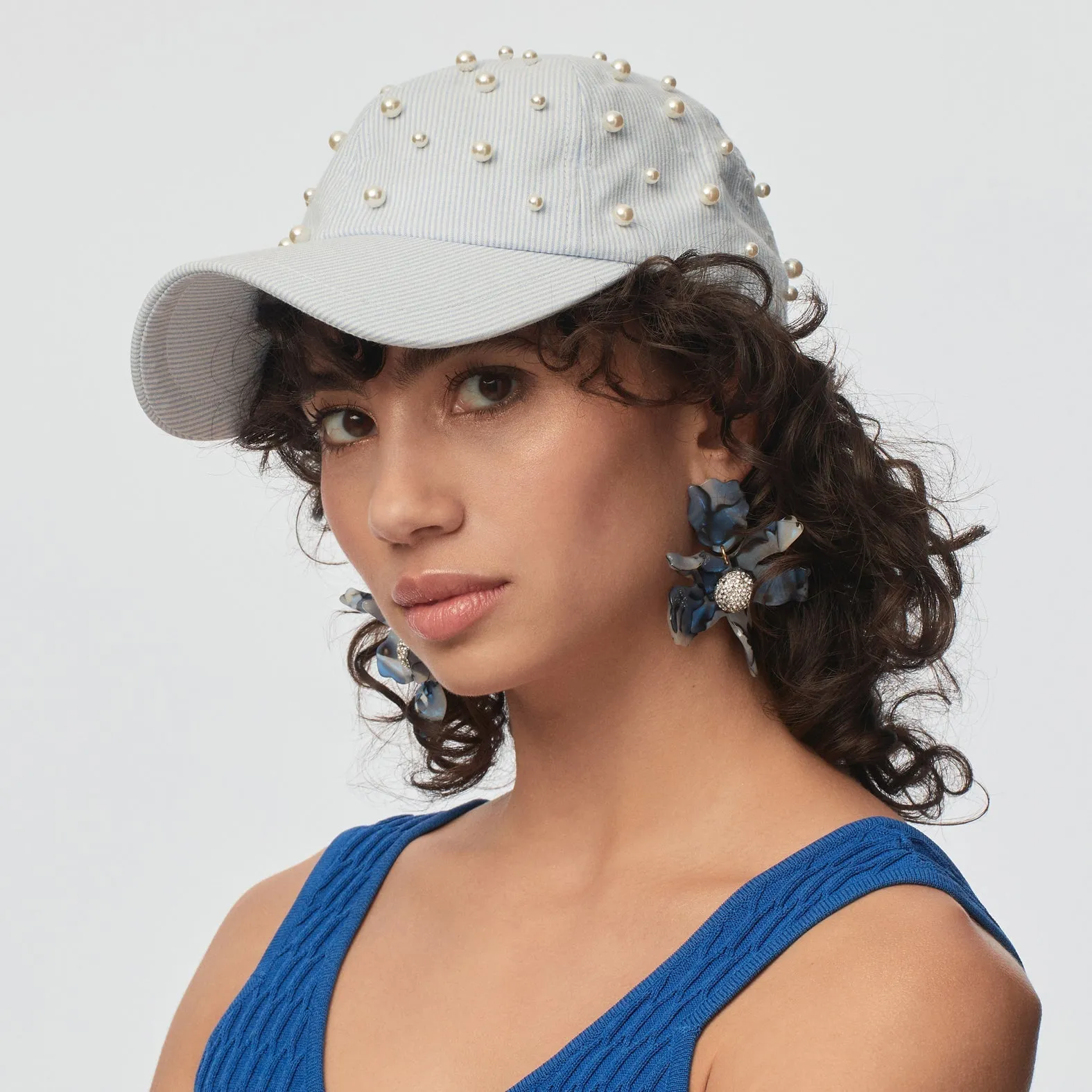 PACIFIC SKY MULTI PEARL SEERSUCKER BASEBALL CAP