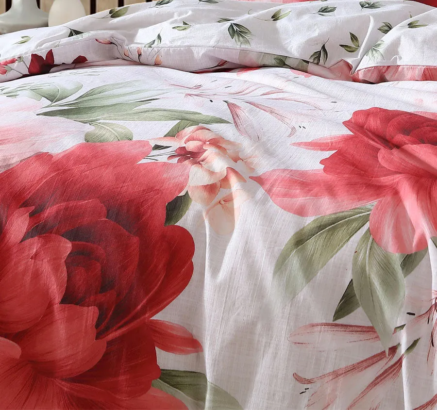 Phoebe Quilt Cover Set Range Rose