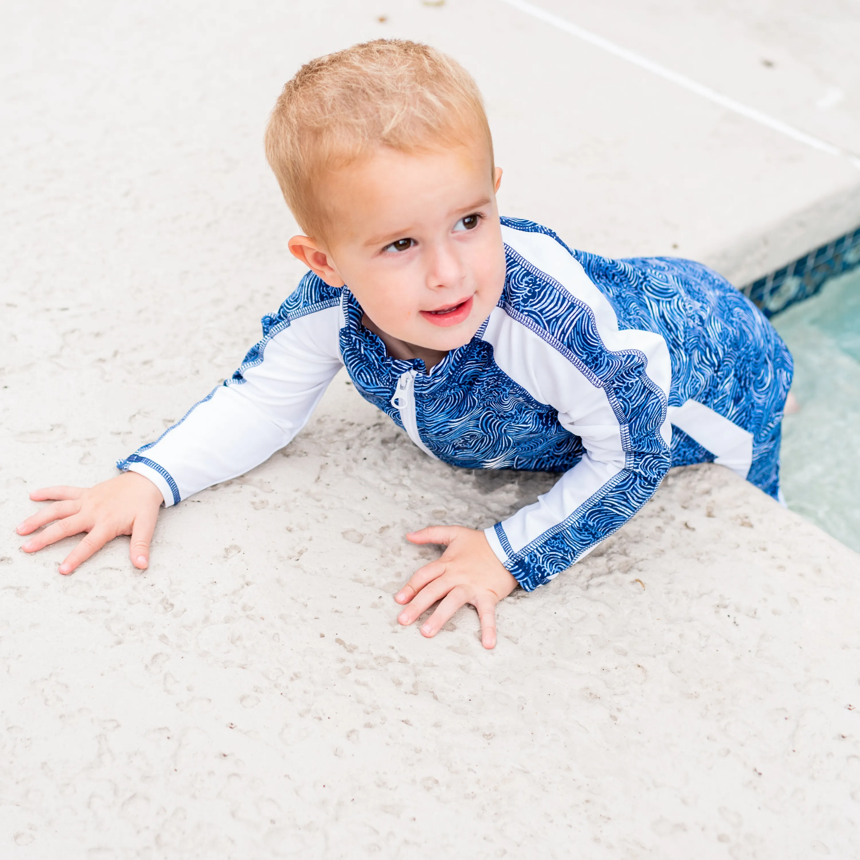 Sunsuit - Long Sleeve Romper Swimsuit | "Ocean Breeze"