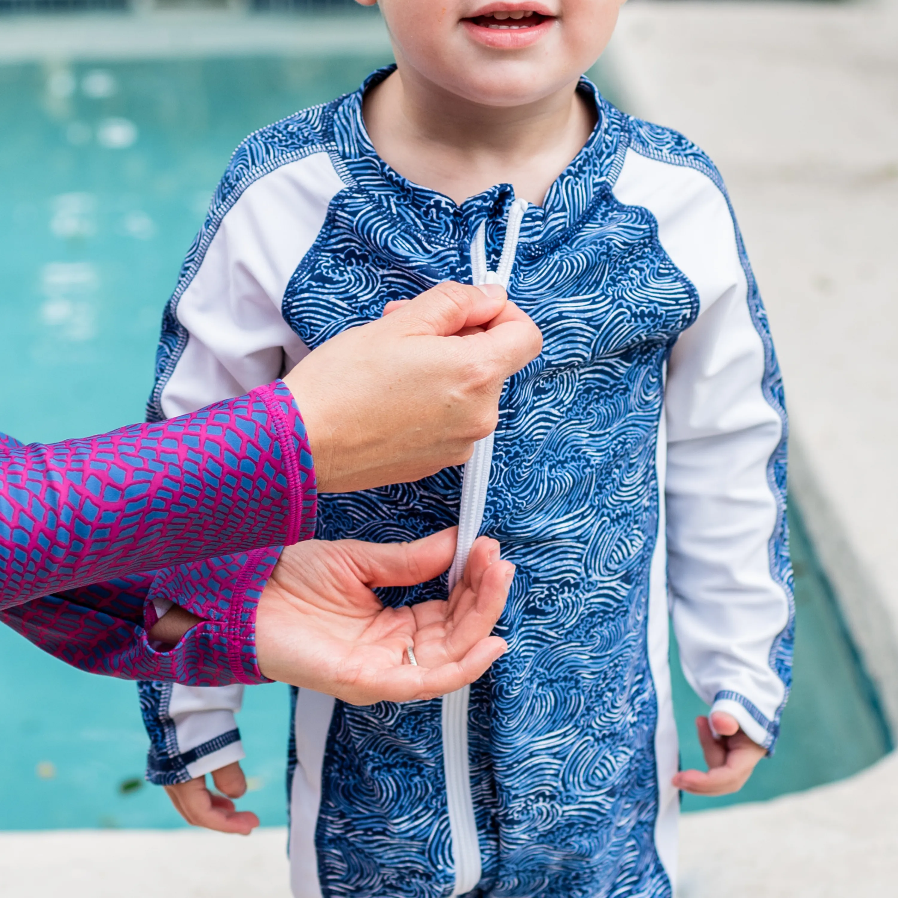 Sunsuit - Long Sleeve Romper Swimsuit | "Ocean Breeze"