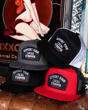 Support Your Local Stripper Flat Bill Trucker Snapback