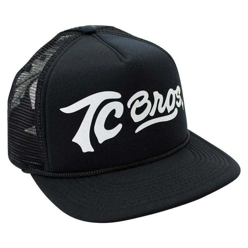 TC Bros. Script Trucker Hat - Black/White