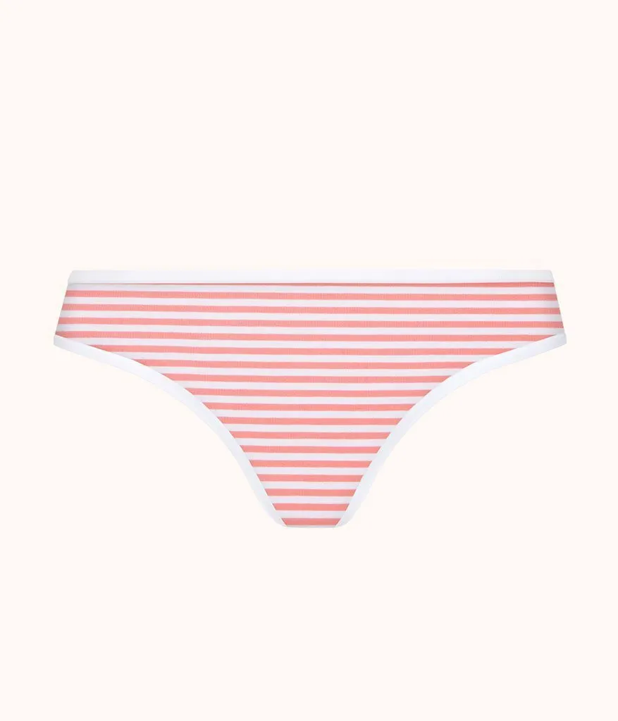 The Cotton Thong Bundle - Print: Mini Polka/Coral Stripe/Jet Black