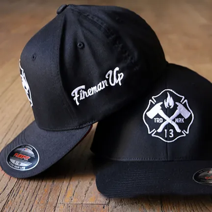 White Maltese Logo on Black Flexfit Hat